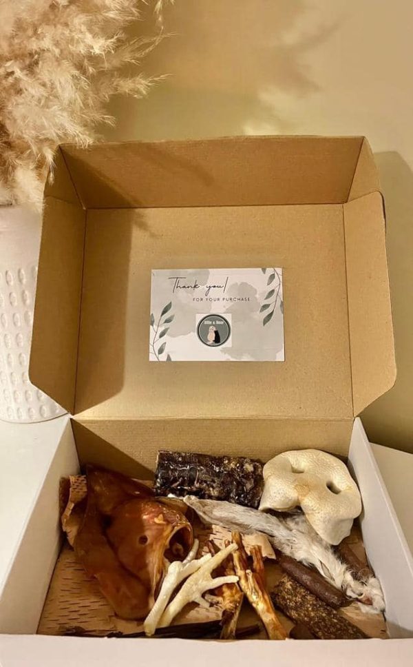 Treat Box containing dried animal parts